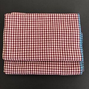 Vintage Check/Plaid Fabric Cotton Red 21”W x 110”L Crafting